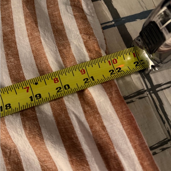 Old Navy Women’s Tan and White Striped Shirt - Picture 5 of 5